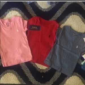 2T GIRLS POLO RALPH LAUREN T-SHIRT BUNDLE OF 3